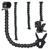 ✙♗ Flex Clamp Arm Mount พร้อมคอห่านปรับได้ขากรรไกรแบบยืดหยุ่นคลิปยึดสำหรับ GoPro Hero 10 9 8 7 4 Action Camera รองรับ