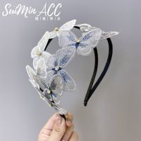 【CC】 Embroidery Headbands Hair Accessories Colorful Hairband Wrap Band