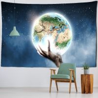 【CW】™  Tapestry Psychedelic StarrySky Wall Hanging Hippie Beach Astronaut Tapiz