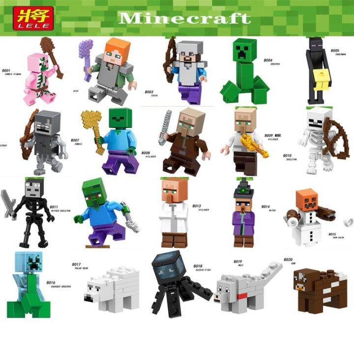 Minecraft discount toys minifigures