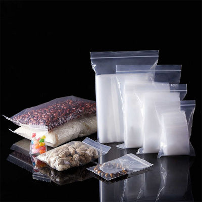 TETP 100ชิ้นถุง Ziplock โปร่งใสบ้านอาหารถั่วคุกกี้ชาขนมบรรจุภัณฑ์ออแกไนเซอร์จัดเก็บกันน้ำปิดผนึกแบบพกพา