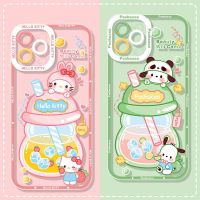 Hello Kitty Pochacco Drinks Clear Case For iPhone 14 15 Pro Max 13 12 Mini 11 Pro XR XS X 8 7 6 Plus SE 2020 Back Soft Cover