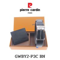 Pierre Cardin (ปีร์แอร์ การ์แดง)ชุดของขวัญ กระเป๋าธนบัตร+เข็มขัดหัวเข็ม Pierre Cardin Giftset wallet belt รุ่น GWBY2-P3C พร้อมส่ง ราคาพิเศษ