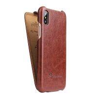 [Woo Fashion Case] แนวตั้งพลิกกรณีปกหนังแท้สำหรับ iPhone X XR XS 11 12 13 Pro Max 6 6วินาที7 8 SE 2020 12 13มินิ F Undas C Oque