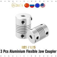 3pcs D20xL25 Aluminium flexible Jaw Shaft Coupling 5 8 6.35mm 8mm 10mm CNC Stepper Motor Coupler Encoders Engraving Machine