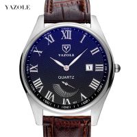 YAZOLE307 mens fashion business calendar watch waterproof luminous belt two and a half manufacturer