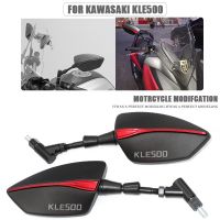 ❉ กระจกด้านหลังกระจกมองหลังสกู๊ตเตอร์ Kaca Spion Motor ทั่วไป8มม. 10มม. KLE500โลโก้สำหรับ Kawasaki KLE500 KLE 500