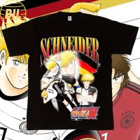 BIL  T-shirt  เสื้อยืดผช  เสื้อยืด พิมพ์ลายการ์ตูน Karl Heinz Schneider Germany Captain Tsubasa World Cup Homage Series สําหรับผู้ชาย