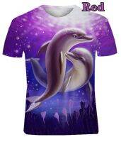 ใหม่แฟชั่น3D การ์ตูน Dolphin พิมพ์เสื้อยืดสำหรับผู้ชายผู้หญิง