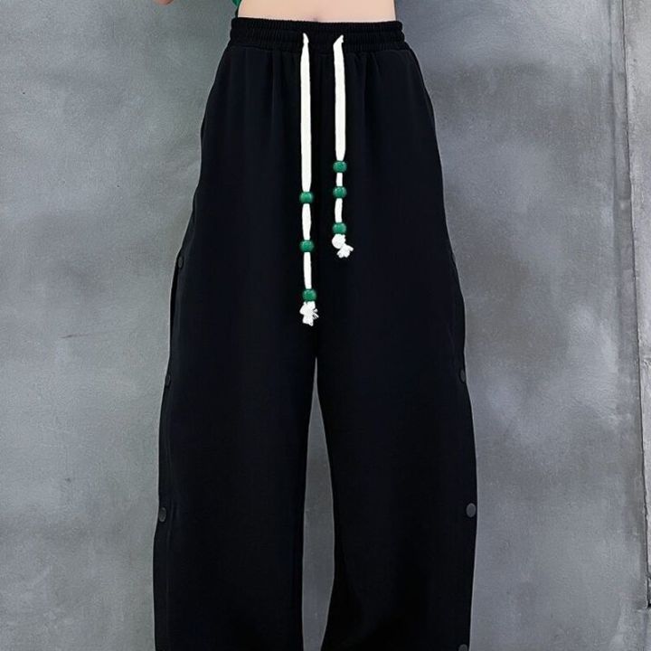 fashion-harajuku-loose-wide-leg-pants-women-high-waist-elastic-streetwear-sweatpants-summer-vintage-lace-up-bf-straight-trousers
