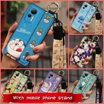 Silicone ring Phone Case For Ulefone Note14 Lanyard Soft case Wristband Back Cover Dirt-resistant Kickstand Cartoon