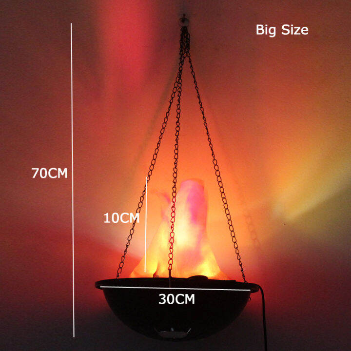 เปลวไฟแสงประดิษฐ์ปลอมไฟจำลองเปลวไฟแขวนอิเล็กทรอนิกส์เตาอั้งโล่โคมไฟสำหรับพรรคเวทีฮาโลวีนตกแต่งคริสต์มาส