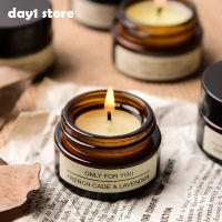 [day1 store]Scented Candle Black Test Bottle Natural Soy Wax Essential Oil Good for Love Gift Home Decor