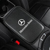 หนัง Car Centre Armrest Mat Universal ภายใน Auto Cushion กล่อง Protector Pad สำหรับ R Mercedes Benz Class C Class E W212 211 124 210 GLC GLE CLA W205 213อุปกรณ์เสริม