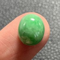 หัวแหวน หลังเบี้ยนูนๆ หยกพม่า เขียวแอปเปิล เนื้อถั่ว โปร่งแสง Natural Burma Jadeite Jade A type จิวเวลรี่ เครื่องประดับ