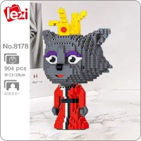 Lezi 8178 Queen Stupid Wolf Smart Sheep Cartoon Animal Monster Pet Mini Diamond Blocks Bricks Building Toy for Children no Box