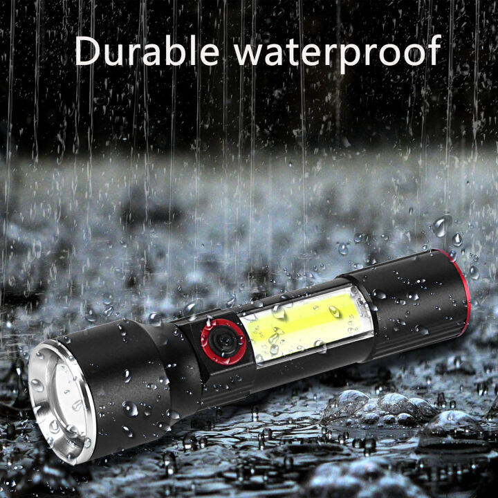 4-mode-led-flashlight-zoomable-focus-cob-torch-working-light-waterproof-aluminum-alloy-flashlamp-portable-emergency-lamp