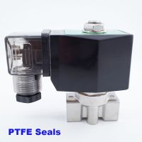 【CC】 GSPU-03T 20bar PTFE 2 way water solenoid valve 1/4  BSP 220V 12V 24V Orifice 3mm N.C stainless steel 304