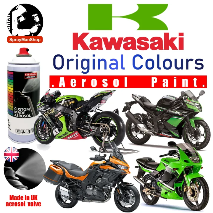 Kawasaki Motorcycle Colours Aerosol Spray Paint Aikka 2K Basecoat | Lazada