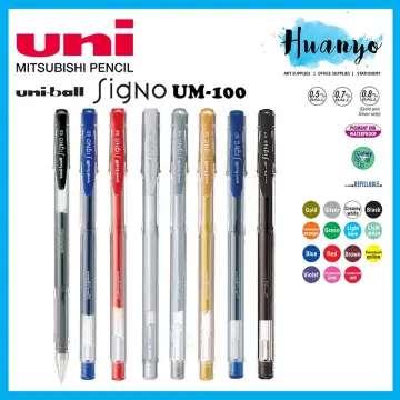 Uni-Ball Signo RT1 UMN-155NC-05 Gel Pen - 0.5 mm - Silver White