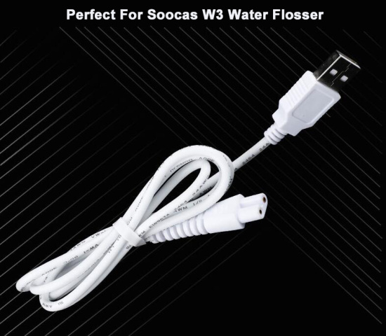 Usb sạc cable đối với xiaomi soocas w3 ipx7 nước flosser không dây máy bay - ảnh sản phẩm 1