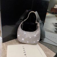 【CC】 Rhinestone Clutch Classic Texture Delicate Design Evening Shoulder Chain Handbag