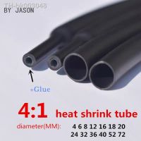 ✥㍿ 1meter 4:1 heat shrink tube with Glue thermoretractile heat shrinkable tubing heat shrink tubing cable protector