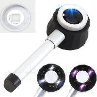 【Free-delivery】 JGHJYTRFDR 10X 20X LED มือแว่นขยายวัดแว่นขยาย Loupe การตรวจจับสิ่งทอเครื่องมือ