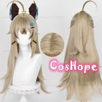 Genshin Impact Kirara Cosplay Wig 75Cm Long Light Linen Wig Cosplay Anime Cosplay Wigs Heat Resistant Synthetic Wigs