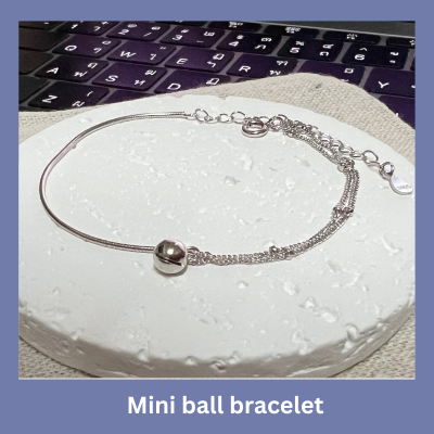 สร้อยข้อมือเงิน Mini ball bracelet สร้อยข้อมือมินิบอล