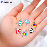 20pcs/lot Metal Enamel Cute Umbrella Charms For Jewelry Making Earrings Pendant Necklaces Bracelets DIY Handmade Accessories DIY accessories and other