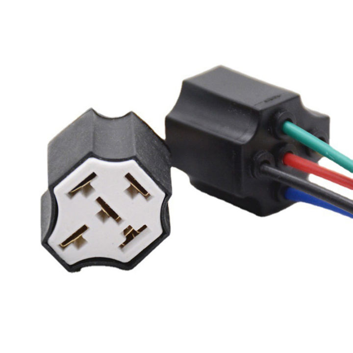 baoda-ตัวยึดรีเลย์รถยนต์เซรามิก-5-pins-auto-relay-socket-5-pin-relay-connector-ปลั๊กเซรามิครีเลย์ยึดที่นั่งรีเลย์สูงพร้อมหมุด