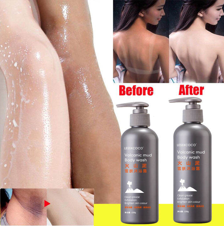 Volcano Mud Body Wash 220g, Whole Body White Fragrance Cleaning and