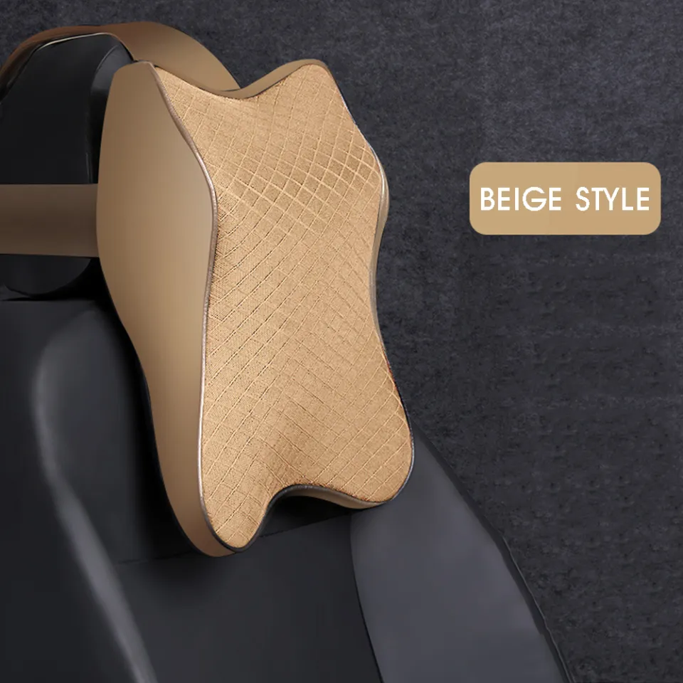 JPK【Ready Stock】 Car Neck Pillow 3D Memory Foam Head Rest Adjustable Auto  Headrest Pillow Travel Neck Cushion Support Holder Seat pillow