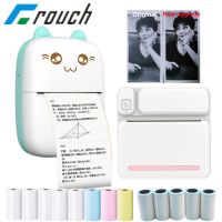 Crouch Portable Thermal Printer Mini Label Maker Adhesive Sticker Printer Pocket HD Inkless Notes Photo Miniprint Fit 57MM Paper