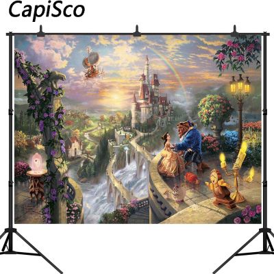 【❖New Hot❖】 liangdaos296 เจ้าหญิง Capisco Beauty And The Beast งานเลี้ยงวันเกิดฉากหลังถ่ายภาพปราสาทเทพนิยายเด็กภาพพื้นหลังสตูดิโอ