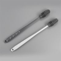 Long Handle TPR Soft Hair Brush Pipette Test Tube Baby Bottle Silicone Bottle Brush Multifunctional Household Cleaning Tools