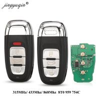 Jingyuqin สมาร์ทคีย์กึ่ง Keyless 3/4BTN 315MHz/433MHZ/868MHZ 8T0 959 754C สำหรับ Audi Q5 A4L A5 A6 A7 A8 RS4 RS5 S4 S5 04