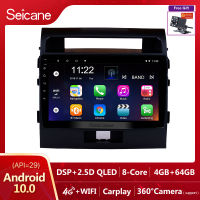 Seicane - 10.1 inch IPS หน้าจอสัมผัส Android 10.0 วิทยุรถยนต์ GPS โฮสต์ 2007 2008 2009 2010-2017 Toyota Land Cruiser FJ 2Din เล่นมัลติมีเดียสนับสนุน SWC แบ่งหน้าจอ Netflix Playstore วัด