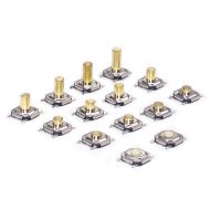 5.2*5.2 High 1.5-6.0 touch tact switch 4 PIN Metal SMD Tactile 12V Micro Push Button Switch copper feet