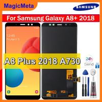 จอ LCD OLED MagicMeta สำหรับ Samsung Galaxy A8 + 2018 A8Plus A730 A730F จอแสดงผลหน้าจอสัมผัสสำหรับ Samsung Galaxy A8บวกประกอบดิจิไทเซอร์จอแอลซีดี2018