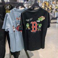 Newera เสื้อยืดคอกลม แขนสั้น พิมพ์ลายมาสคอตทีม MLB แฟชั่นฤดูใบไม้ร่วง 13350817 0819