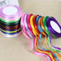 6mm Satin Ribbon 22Meters/Roll Christmas Halloween Wedding Birthday Party Gift Box Cake Wrapping DIY Crafts Sewing Ribbons Gift Wrapping  Bags