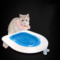 Portable Cat Toilet Training Kit Litter Box Puppy Cat Litter Mat Cat Toilet Trainer Toilet Pet Cleaning Human Toilet Seat