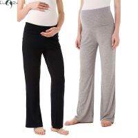 【DT】hot！ Womens Maternity Fold Over high waist Lounge Pants Stretch Trousers Pregnancy Clothing