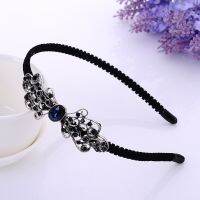 Metal Bow Hairband Hair Band Female Rhinestone Headwear Thin Hoop Fashion Headband Jewelry