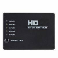 STV2107 5ใน1ออก สวิตช์ HDMI 5 IN1 เครื่องขยายสัญญาณ ตัวแปลงวิดีโอ สวิตช์ที่รองรับ HDMI 5พอร์ต สะดวกสบายๆ ตัวเลือกแบบเลือก สำหรับ hdtv/loptop/pc // โปรเจคเตอร์/กล้องวิดีโอ/คอนโซลเกม