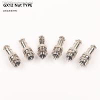 ✌ 1 Set GX12 Nut type Male Female Electric Wire Panel Connector 2/3/4/5/6/7 Pin 12mm Circular Power Aviation Socket Plug