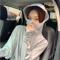 Hilty Sport Uv เสื้อผ้าป้องกันแสงแดด ระบายความร้อน เสื้อกันแดด แขนยาว มีฮู้ด พร้อมหน้ากาก สําหรับผู้หญิง เดินป่า ตั้งแคมป์