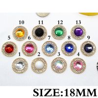 【CW】 New 10pcs/lot 18mm Alloy Round Rhinestone Flat Bottom Decoration Hairpin Ornament Jewelry Accessories